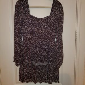 NWT Altard State Floral/Cheetah Long Sleeve Dress, M